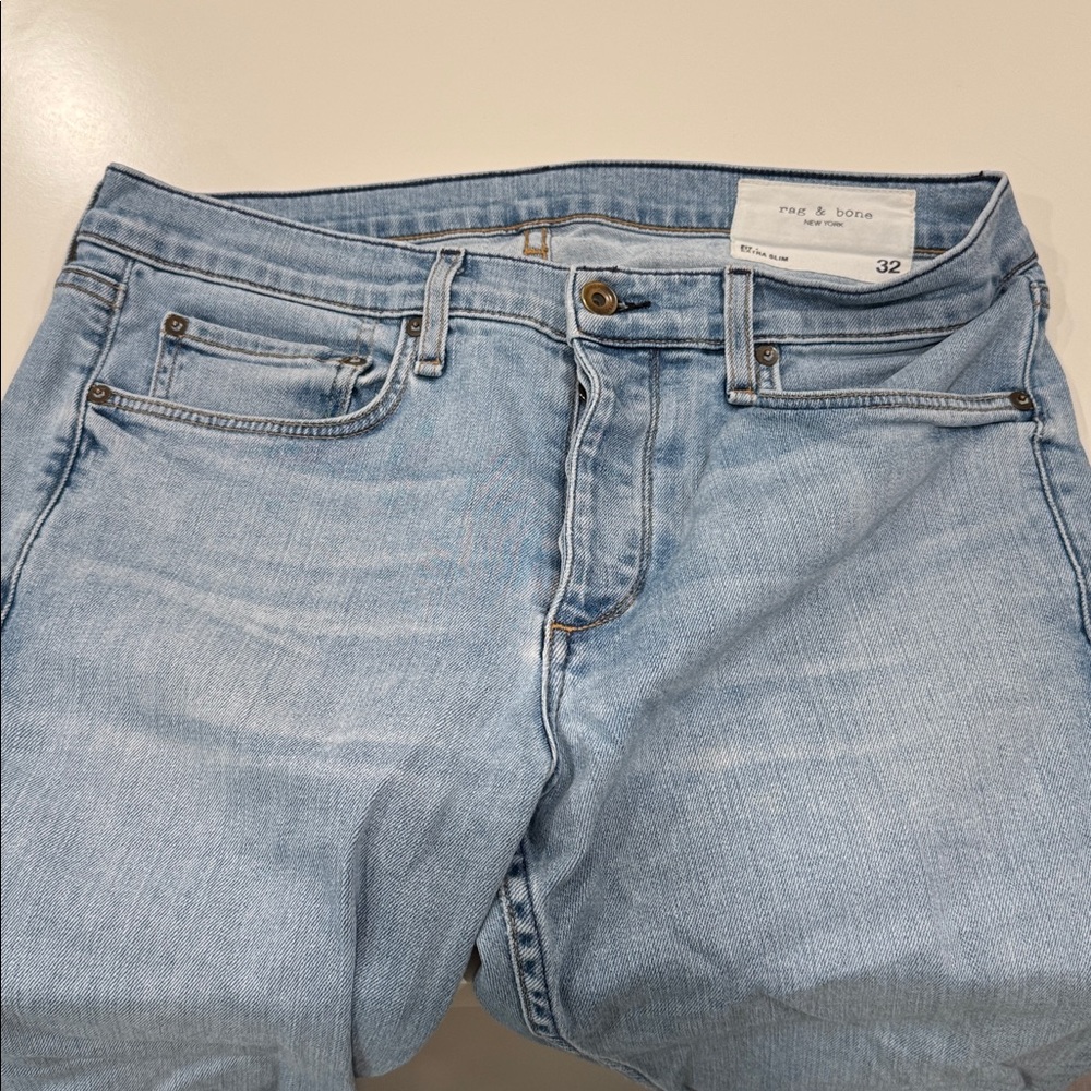Rag & bone fit 1 extra slim mens jeans sz.32 double up wash